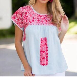 J Marie embroidered top nwot